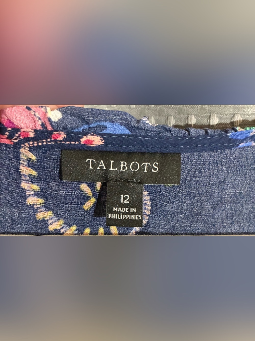Talbots Tropical Belted Dress Sz 12 Ruffles Lined Vibrant Fun Function Party - Picture 6 of 13